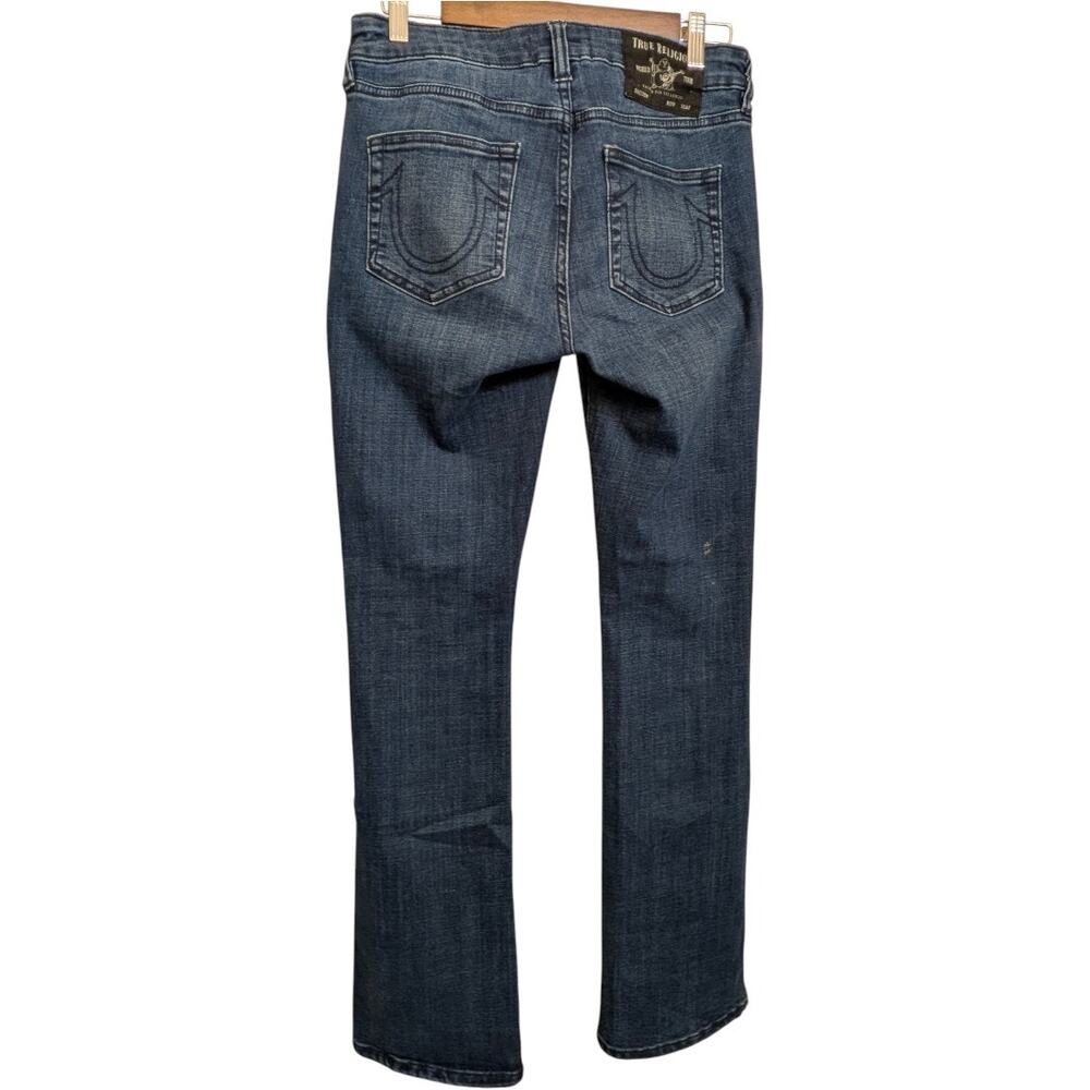 True Religion Becca Mid Rise Bootcut Jeans Women's 28 Dark Blue Wash